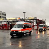Rettungsfahrzeuge im Hafengebiet von Bremerhaven