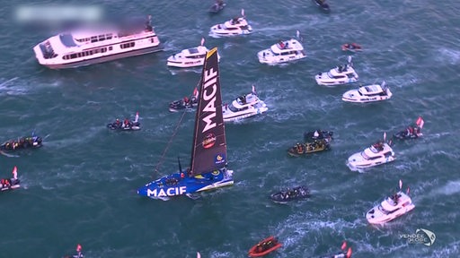 Mehrere Boote beim Vendee Globe.