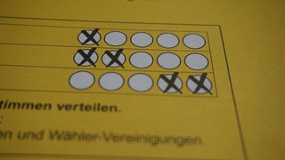 Neue gelbe Wahlzettel 2019 Bürgerschaftswahl Bremen.