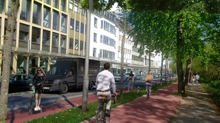 Ein Entwurf von der geplanten Fahrradstraße am Wall.