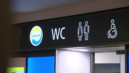 Eine kostenpflichtige Öffentliche Toilette im Bremer Hauptbahnhof