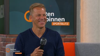 Werder-Trainer Markus Anfang bei seinem ersten Sportblitz-Liveinterview