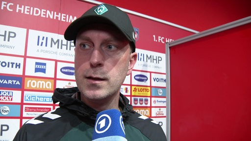 Werders Trainer Ole Werner im ARD-Interview