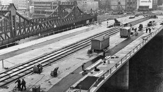 Große Weserbrücke, Baustelle, um 1960