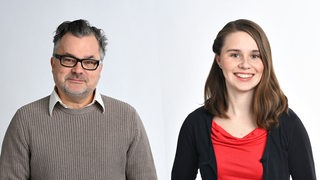 Collage zeigt die beiden Grünen Politiker:innen Marek Helsner und Franziska Tell